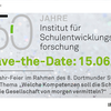 Hellgrauer Hintergrund mit Konfetti und dem 50-Jahre-Logo des IFS mit grünen Schriftzug Save-the-Date: 15.05.2023 und darunter schwarzen Schriftzug 50-Jahr-Feier im Rahmen des 8. Dortmunder Symposiums zum Thema "Welche Kompetenzen soll die Schule von heute für die Gesellschaft von morgen vermitteln?" 