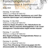 Programm Plakat des Forschungsforums